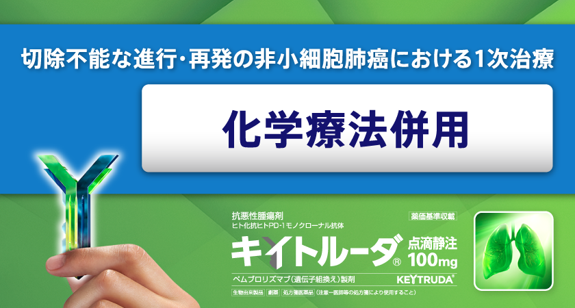 切除不能な進行・再発の⾮⼩細胞肺癌における1次治療「化学療法併⽤」