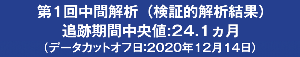 第1回中間解析ラベル（検証的解析結果）