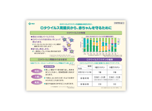 ロタテック®【2次元コード付】 保護者説明用下敷き 疾患啓発/接種注意